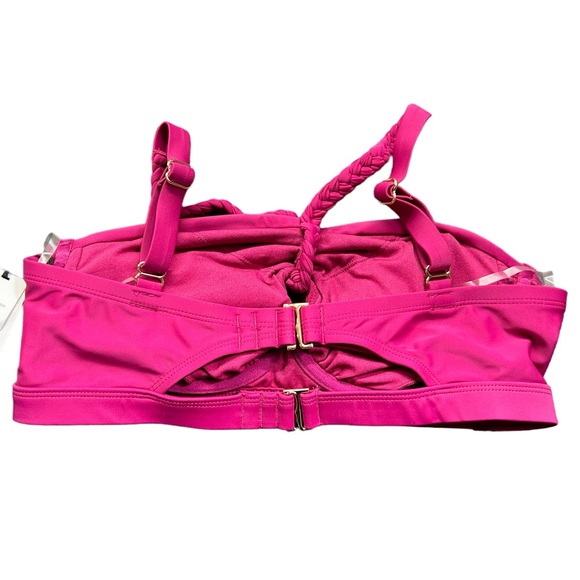 SHADE & SHORE plus size 14 built in underwire bra bikini top fuchsia/purple NWT - Picture 3 of 6